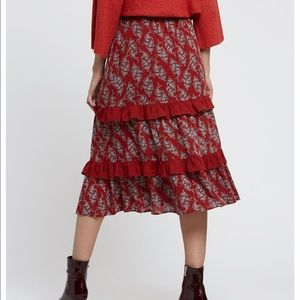 NEW Louche/ ModCloth paisley prairie midi skirt